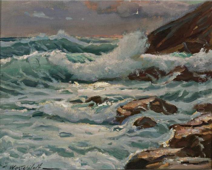 Crashing Waves Oil Painting by Constantin Alexandr. Westchiloff