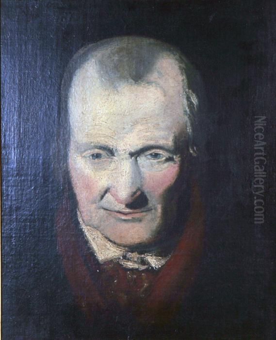 Portratt Av Aldre Herre Oil Painting by Josepf Wright Of Derby