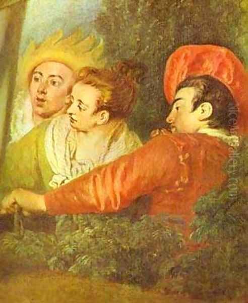 Pierrot Also Known As Gilles Detail 1721 Oil Painting by Jean-Antoine Watteau