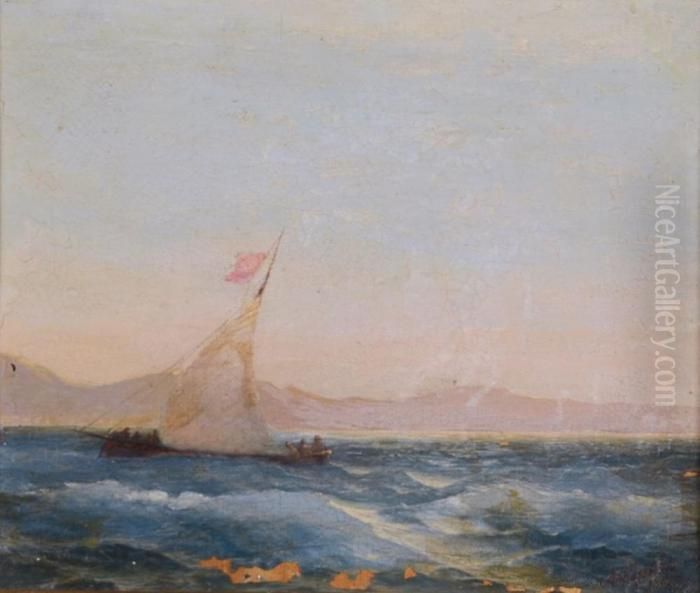 Bateau En Mer Oil Painting by Ivan Konstantinovich Aivazovsky