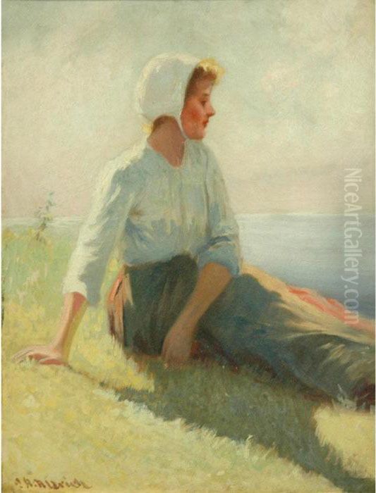 Looking Out To Sea Oil Painting by George Ames Aldrich