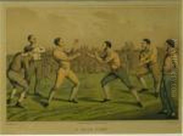 A Prize Fight Oil Painting by Henry Thomas Alken