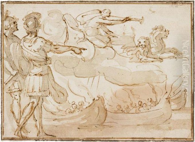 Allegoria Della Guerra Oil Painting by Francesco Allegrini