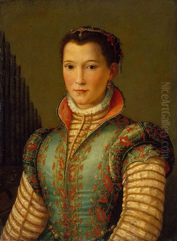 Portrait Of A Lady Oil Painting by Alessandro Allori