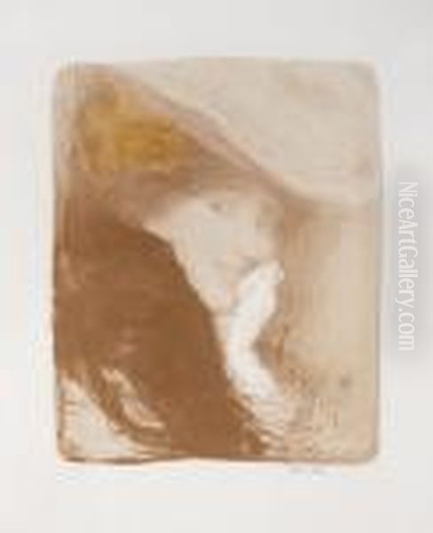 La Rieuse Oil Painting by Edmond-Francois Aman-Jean