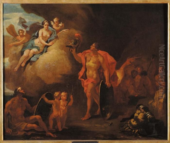 Scena Mitologica Oil Painting by Jacopo (Giacomo) Amigoni