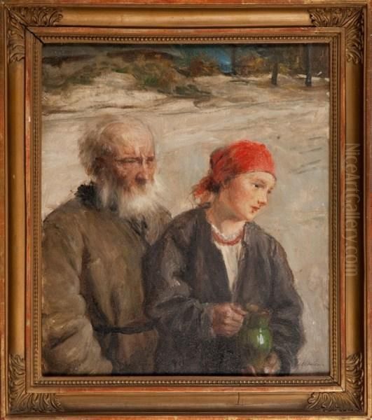 Swieto Jordanu Oil Painting by Teodor Axentowicz