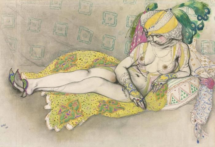 The Yellow Sultana Oil Painting by Leon Samoilovitch Bakst