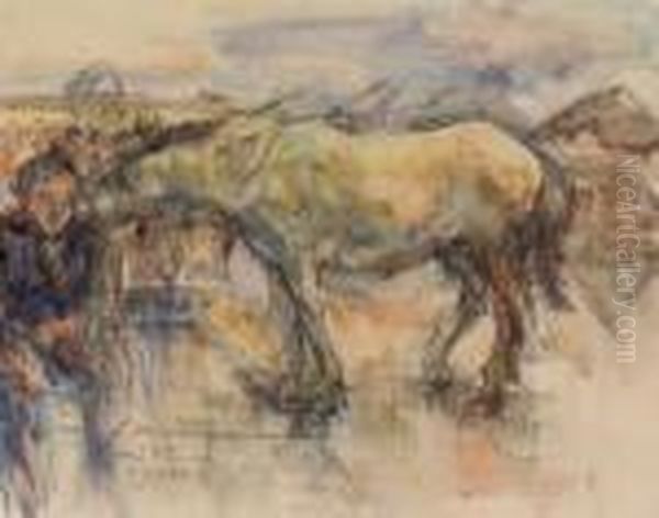 Cheval A Athenes Oil Painting by Alexander Barkoff