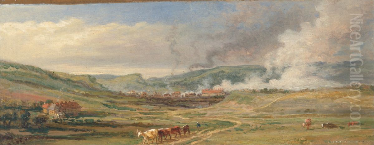 Landscape near Swansea, South Wales Oil Painting by James Ward