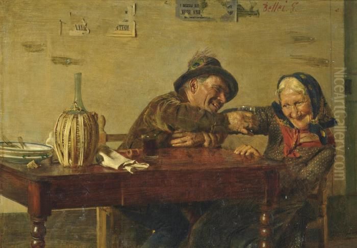 One More For The Road Oil Painting by Gaetano Bellei