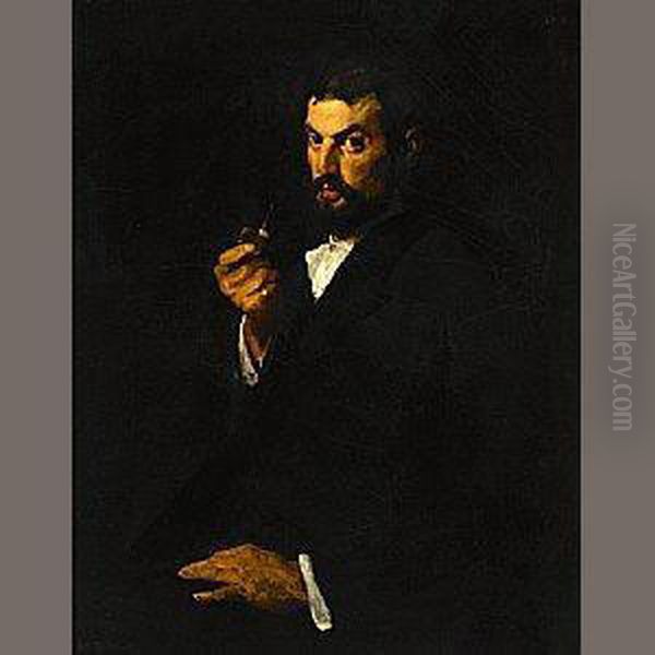 Portrait Of Prosper Invernizzi Oil Painting by George Wesley Bellows