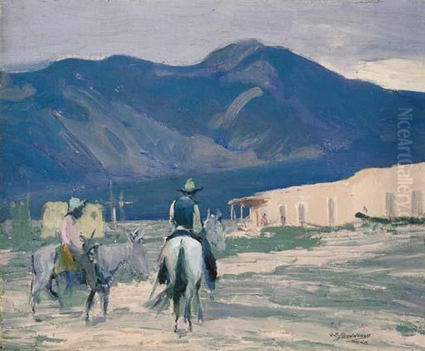 Coming Home Oil Painting by Oscar Edmund Berninghaus