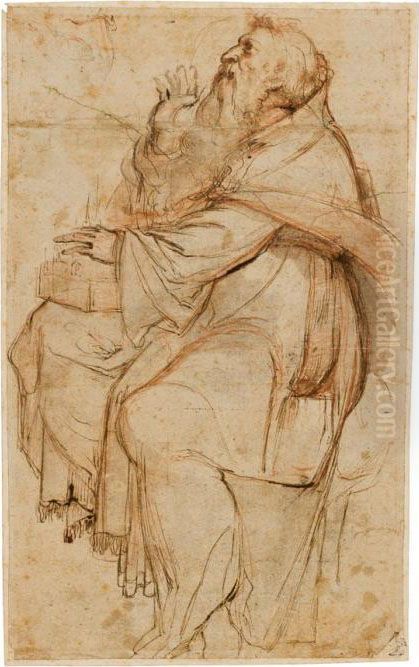 Studio Per Un Santo Patrono Oil Painting by Giovanni Francesco Bezzi