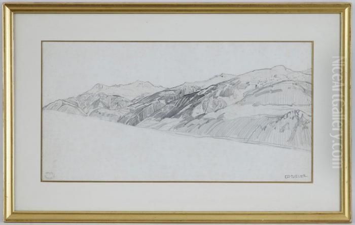 La Crete De Thyon Oil Painting by Ernest Bieler