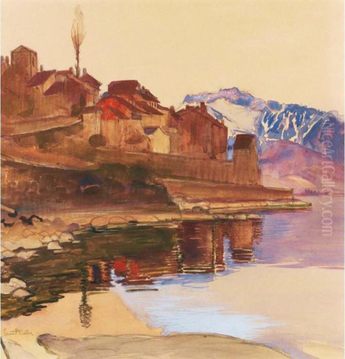 Vue Sur Saint-saphorin Oil Painting by Ernest Bieler