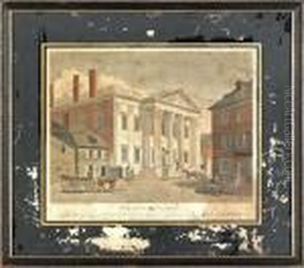 Girard's Bank, Philadelphia Oil Painting by William Russell Birch