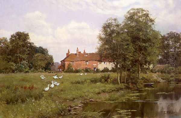 Summer Evening: Woolhampton, Berkshire, 1898 Oil Painting by Edward Wilkins Waite