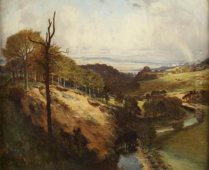 The Almond Near Newbridge Oil Painting by Thomas Bromley Blacklock