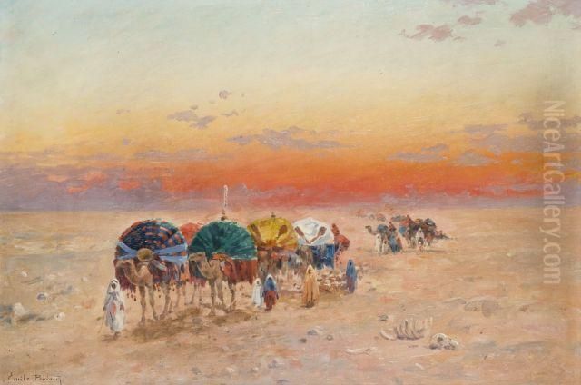 La Caravane Oil Painting by Emile Boivin