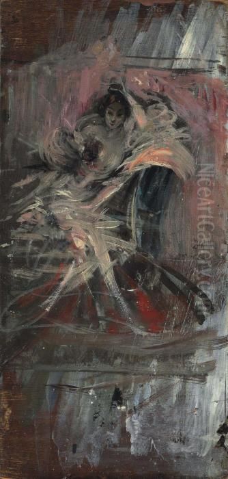 Signora Sul Divano Oil Painting by Giovanni Boldini