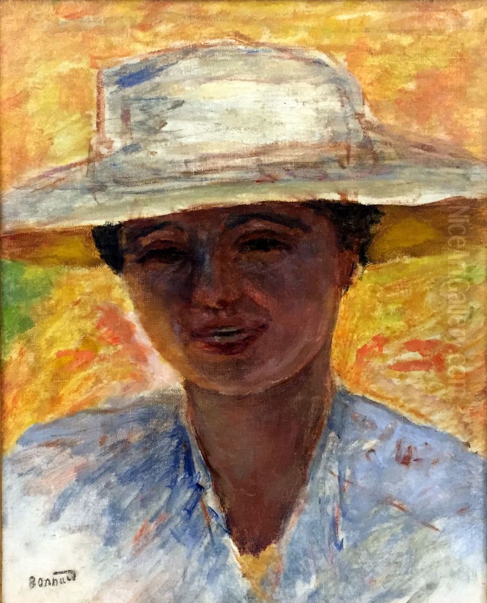 Portrait De Femme Au Grand Chapeau Oil Painting by Pierre Bonnard