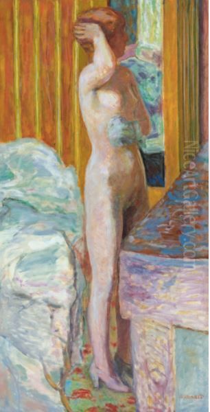 Nu Debout Oil Painting by Pierre Bonnard