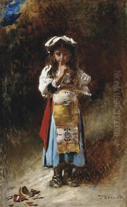 A Little Accident Oil Painting by Bonnat Leon