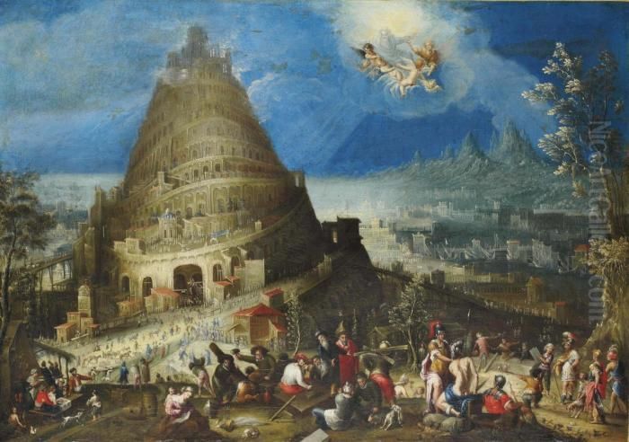 La Tour De Babel Oil Painting by Jan Brueghel the Younger