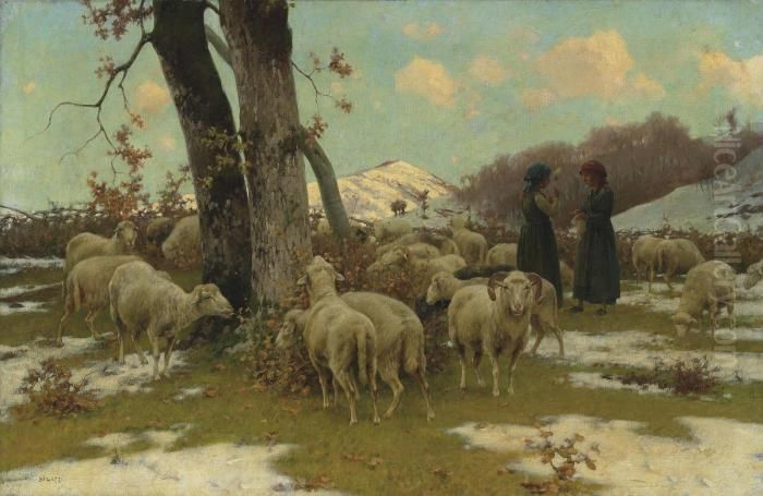 La Prima Neve Oil Painting by Stefano Bruzzi