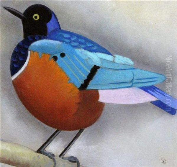 Sarsonnel Bleu Oil Painting by Simon Albert Bussy