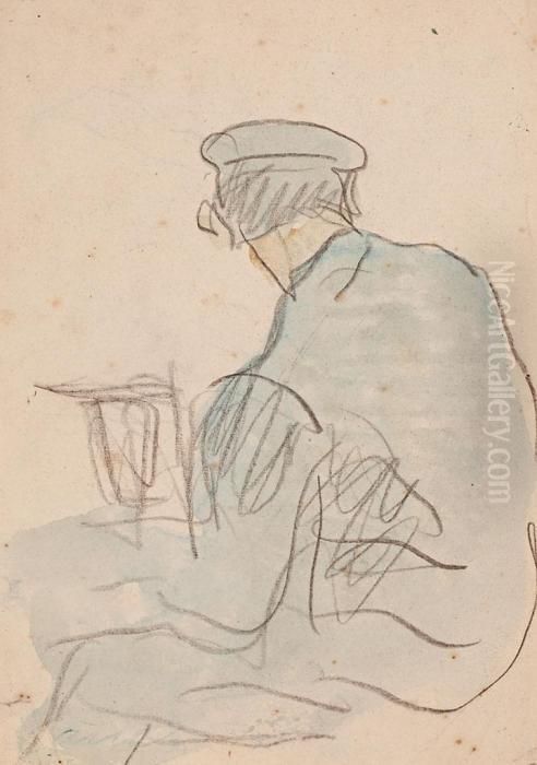 Joven De Espaldas Oil Painting by Ricard Canals