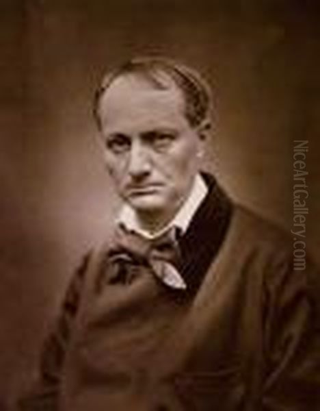 Charles Baudelaire, C. 1862. 
Photoglyptie D'apres Negatif Aucollodion Humide Editee Par Goupil, 
Montee Sur Carton Imprime Etlegende, Issue De La Galerie Contemporaine 
(1878). Oil Painting by Etienne Carjat