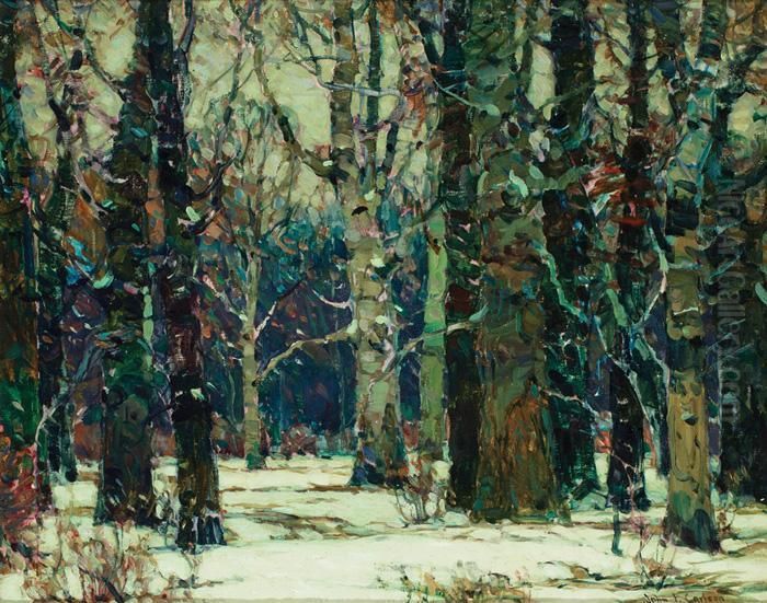 In Snowy Silence Oil Painting by John Fabian Carlson