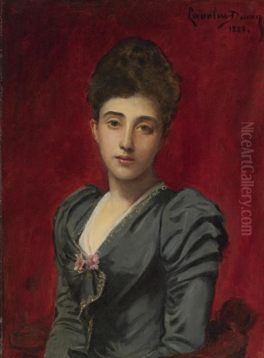 Portrait Of The Countess Lily De Roussy De Sales Oil Painting by Carolus Duran Charles Emile