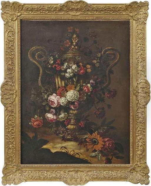 Blumenstilleben Mit Einer Schlangenhenkelvase Oil Painting by Pieter Casteels
