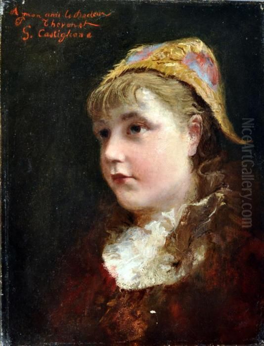 Ritratto Di Fanciulla Oil Painting by Giuseppe Castiglione