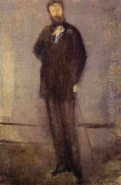 Study for the Portrait of F. R. Leyland Oil Painting by James Abbott McNeill Whistler