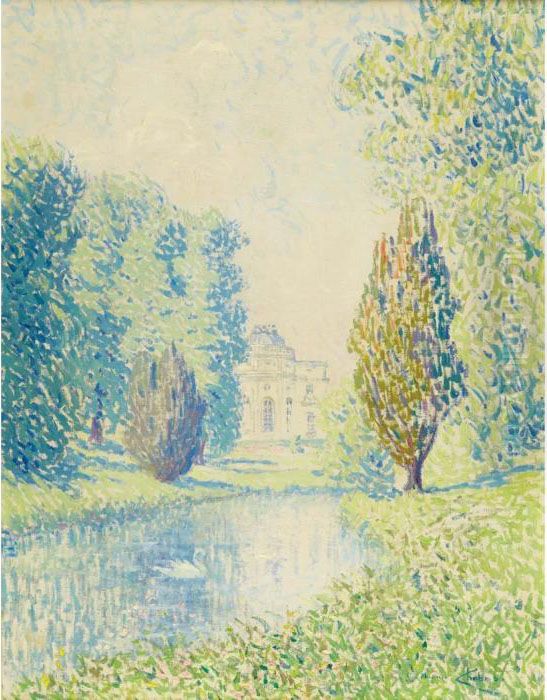 The Country Gardens Oil Painting by Maurice Chabas