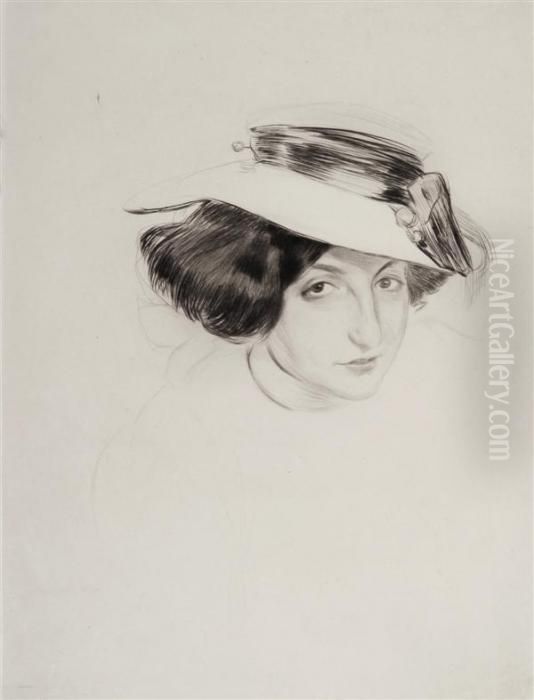 Portrait De Jeune Armenienne Oil Painting by Edgar Chahine