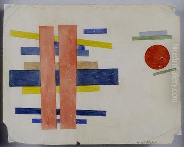 Supremus N. 1 Oil Painting by Ilya Grigorevich Chashnik