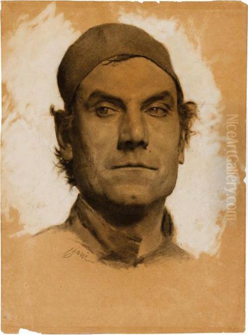 Ritratto Virile Oil Painting by Cesare Ciani