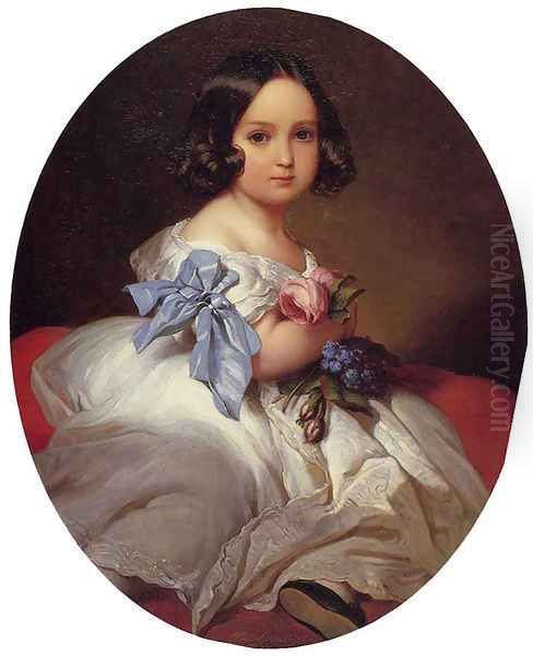 Princess Charlotte of Belgium Oil Painting by Franz Xavier Winterhalter