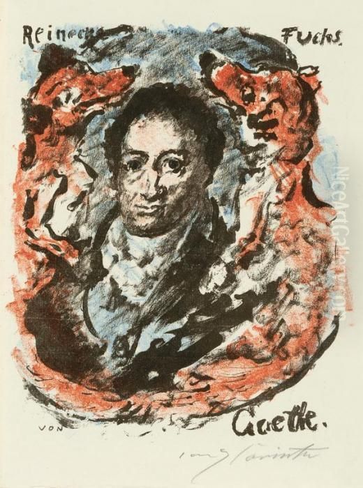 Reinecke Fuchs Von Goethe, Illustriert Von Lovis Corinth Oil Painting by Lovis (Franz Heinrich Louis) Corinth