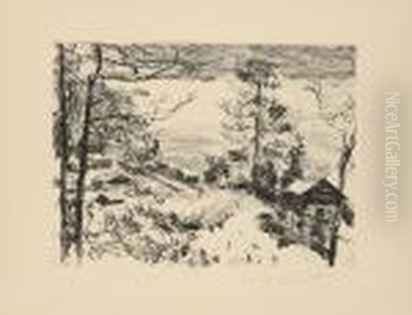 Vorfruhling Im Gebirge Oil Painting by Lovis (Franz Heinrich Louis) Corinth