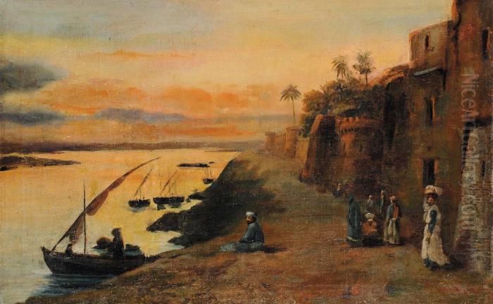 Paesaggio Arabo Oil Painting by Hermann David Solomon Corrodi