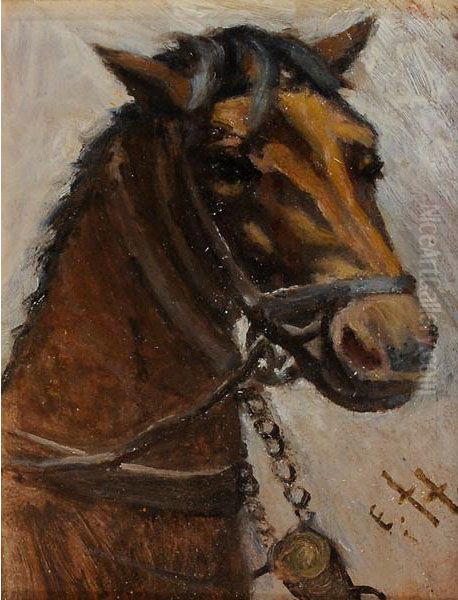 Testa Di Cavallo Oil Painting by Ernesto Croci