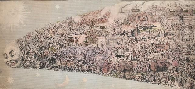 Passing Events- Or The Tail Of The Comet Oil Painting by George Cruickshank