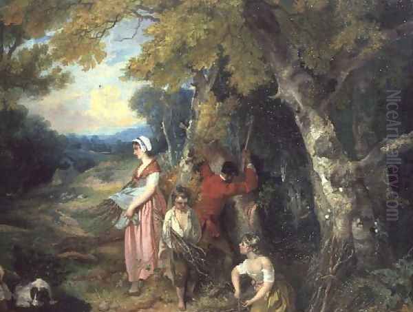 Winter Fuel Oil Painting by Francis Wheatley