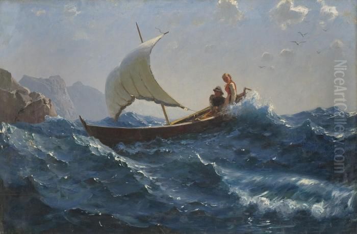 Frisk Bris Oil Painting by Hans Dahl